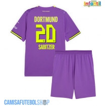 Camisa de time de futebol Borussia Dortmund Marcel Sabitzer #20 Replicas 3º Equipamento Infantil 2026-27 Manga Curta (+ Calças curtas)
